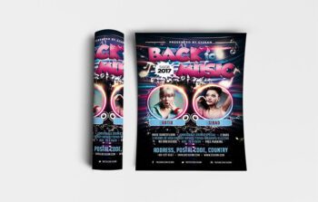 Back to Music Flyer Template