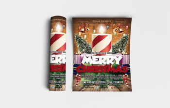 Merry Christmas Flyer Template 4
